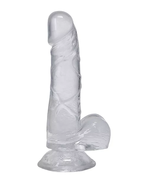 6-Inch Clear TPE Dildo with Suction Cup Base