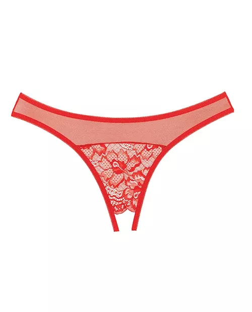Adore Just a Rumor Red Bikini Panty with Lace