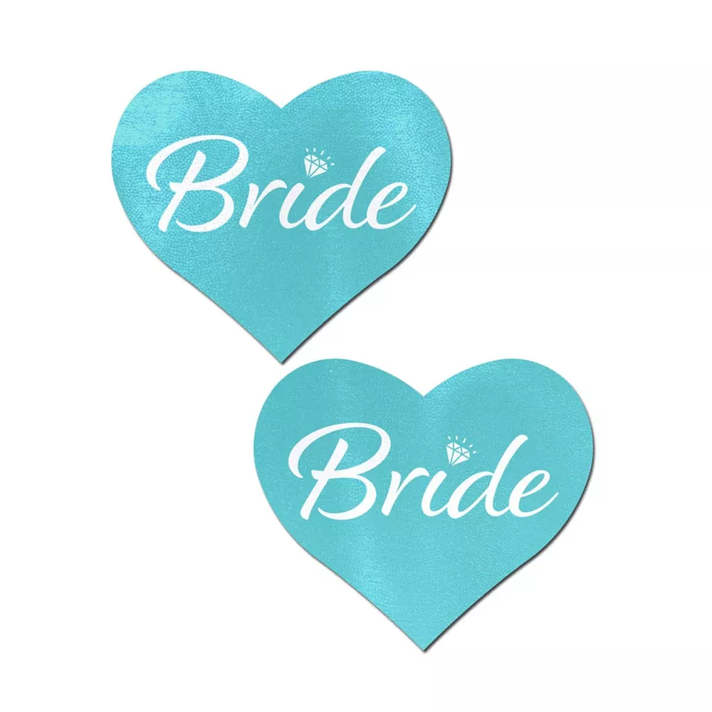 'Bride' Heart Pasties - Robin Egg Blue