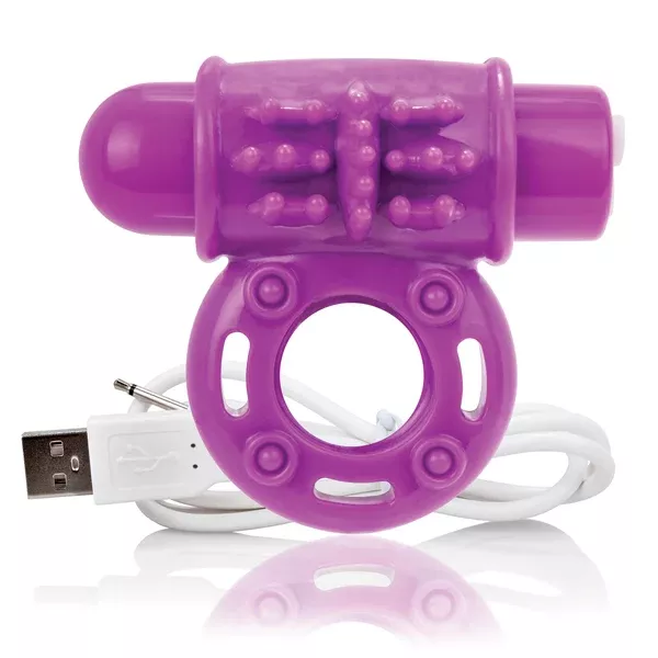 Charged Owow Rechargeable Vibe Ring - Purple - 6Count Box