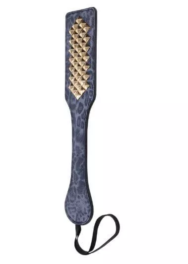 Cougar Studded Paddle | Faux Leather Paddle with Gold Studs for Stylish Impact
