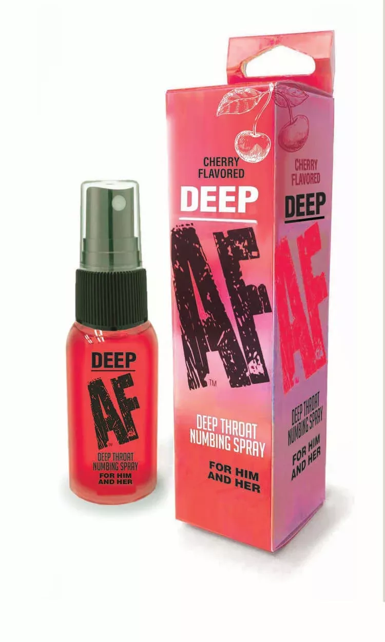 Deep AF Cherry-flavored Numbing Throat Spray 1 Oz