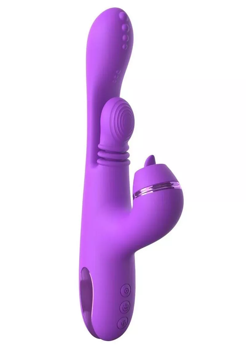 Fantasy for Her IntiMotion Pulse Pro Rechargeable Silicone Vibrator with a Clitoral Stimulator - Purple - Shop Velvet Box Online