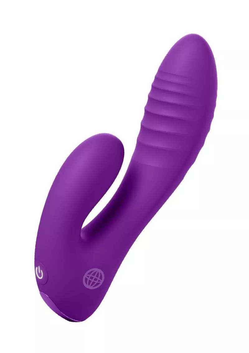 Fantasy For Her Secret Lover Rechargeable Silicone Vibrator with Stimulator - Purple - Shop Velvet Box Online