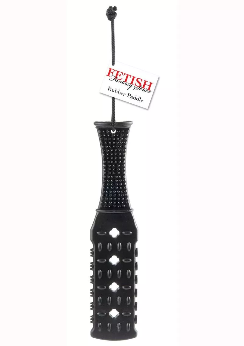 Fetish Fantasy Series Rubber Paddle 10.5in - Black - Shop Velvet Box Online