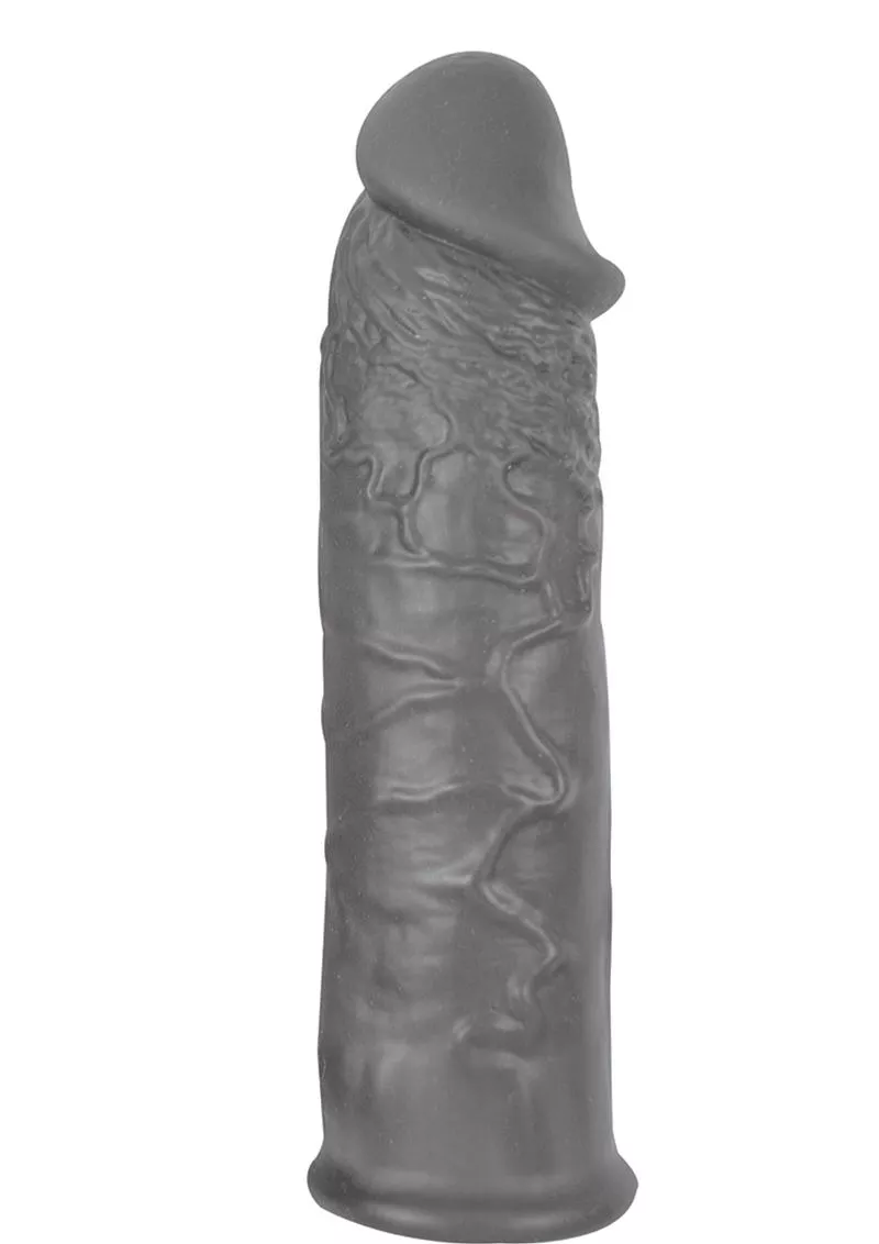 The Greatest Extender Penis Sleeve Silicone Realistic Waterproof Grey 6 Inch - Shop Velvet Box Online
