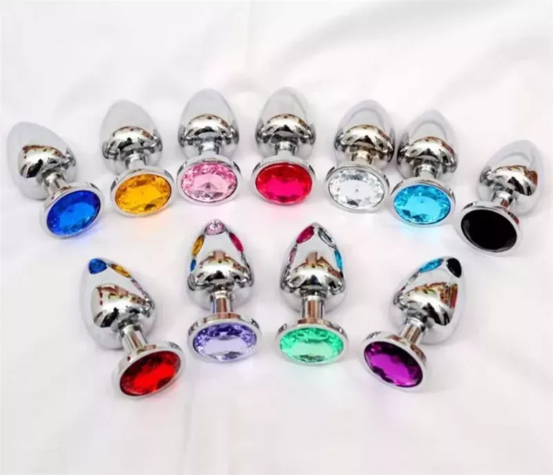 Metal Butt Plug Jewels bundle 3 Sizes many colors