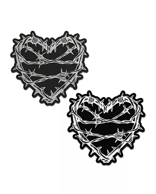 Pastease Premium Barbed Wire Heart Reflective - Black O/S