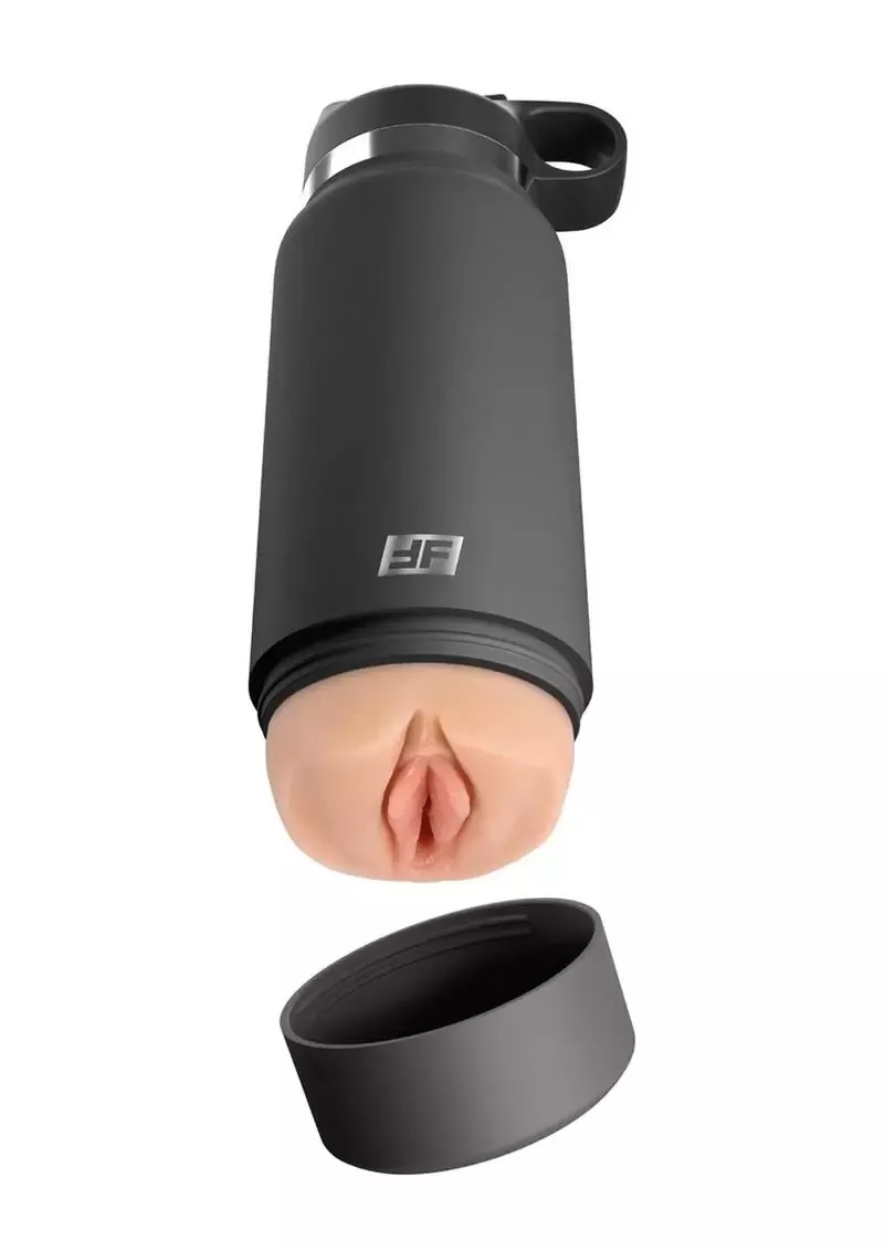 PDX Plus Fuck Flask Secret Delight Pussy Stroker - Vanilla/Grey from Cherry Pie Online