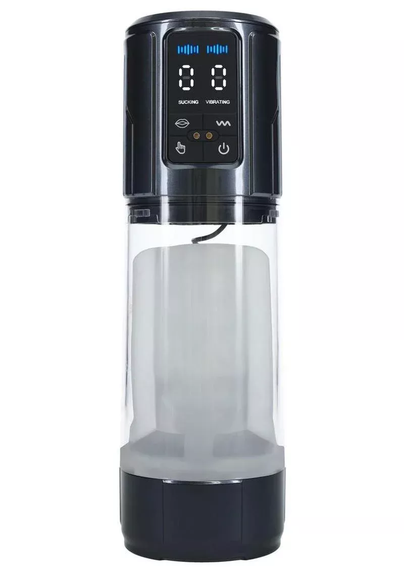 Pumped UltraLift 10 Function Rechargeable Masturbator - Gun Metal from Cherry Pie Online