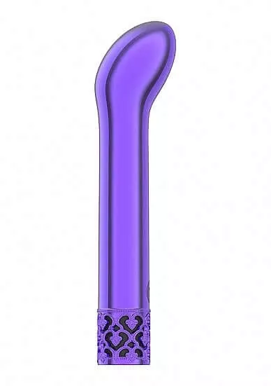 Royal Gems Jewel Purple ABS Plastic Bullet Vibrator Rechargeable