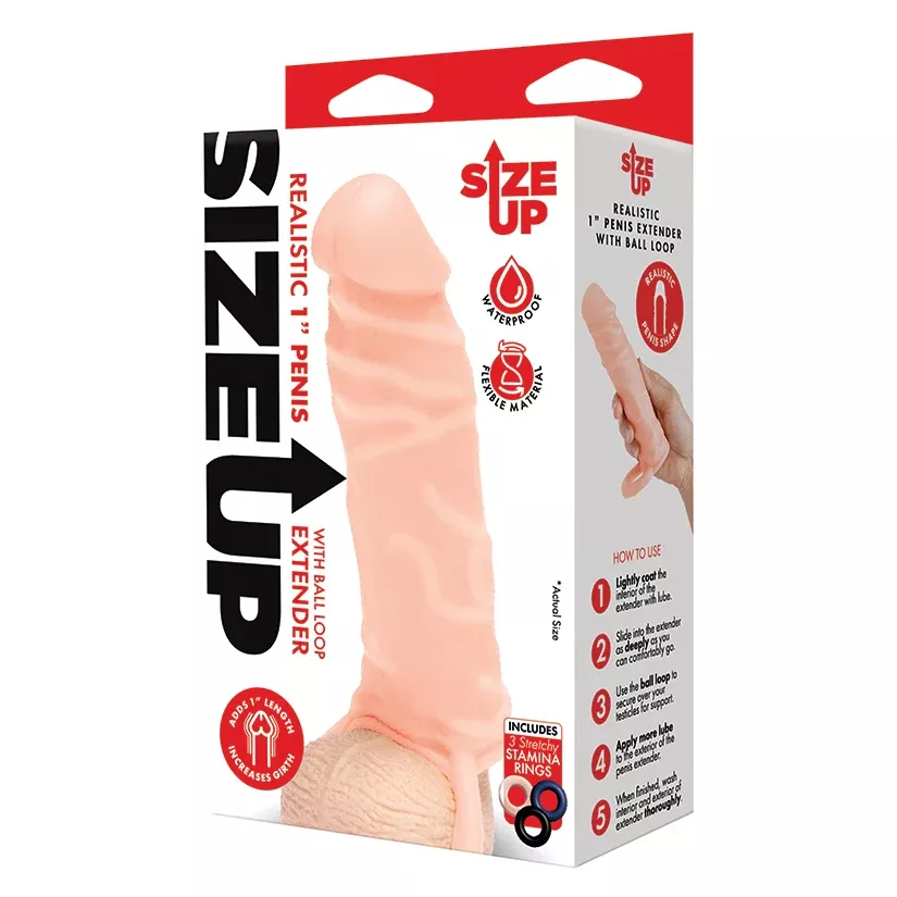 Size Up Realistic Penis Extender with ...