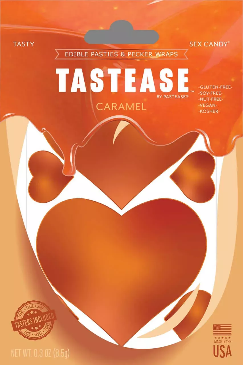 Tastease Caramel Candy Edible Nipple Pasties and Pecker Wraps